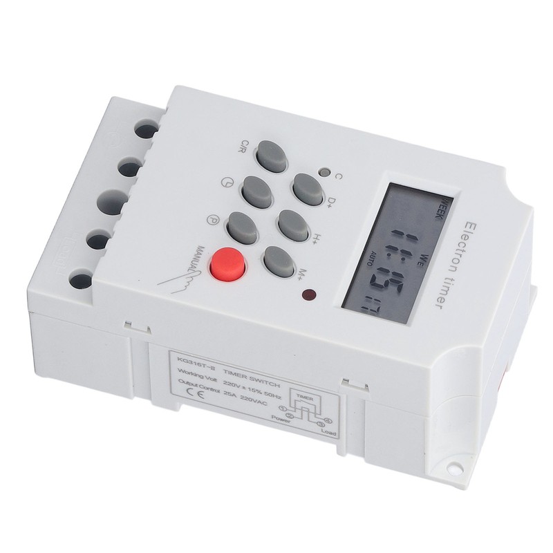 Electronic Timer Switch DIN Rail LCD Microcomputer Electron Intelligent Controller