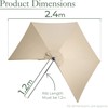 CHRISTOW Replacement Parasol Canopy 2.4m Hexagonal 6 Arms UV 30+