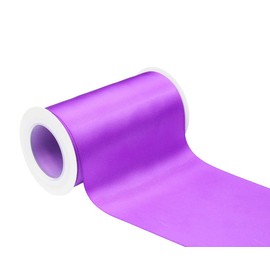 Ribbonitlux 4" wide Double Face Satin Ribbon 5 Yards (465-Purple), Set For Grand Opening Ceremonies, Ribbon Cutting, Chair Sashes, Wedding and Craft