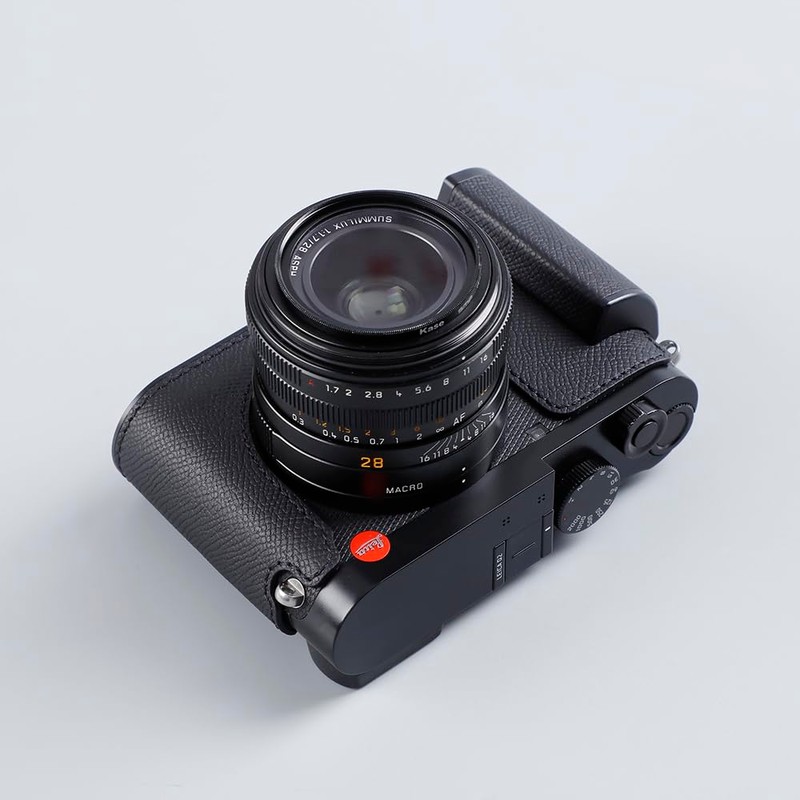 SIUTATDSH Camera Half Case for Leica Q3, Vintage Metal Genuine