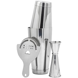 The Art of Craft Professional Cocktail Shaker Set Bartending Kit: Weighted Boston Shaker Tins, Hawthorne Strainer and Japanese Jigger