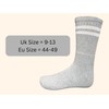 Men's Cotton Blend Striped Socks, Grey and White, 6/12 Pairs,