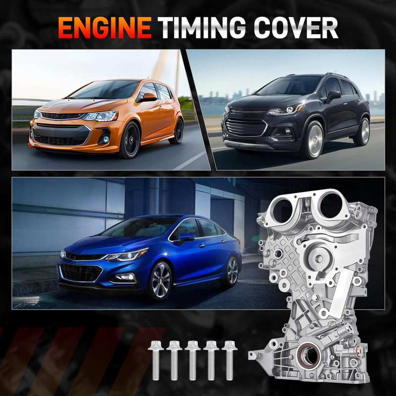25199424 Engine Timing Cover Compatible with Chevy Sonic 2012-2017 Cruze