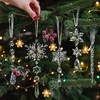 Christmas Tree Hanging Ornaments,Clear Acrylic Assorted Xmas Pendants (20PCS)