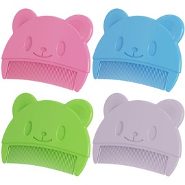 Baby Cap Brush 4Pcs Curved Baby Comb with Soft Bristles Fine Teeth Comb Durable Baby Hair Brush for Baby Dandruff and Lice Baby Care Essential Gifts Baby Comb Baby Hair Brush Fine Teeth Comb