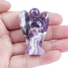 Lovionus89 Natural Amethyst Guardian Angel Statue, Hand Carved Stone Healing