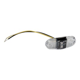 The Trailer Parts Outlet - Amber P2/PC Sidemarker LED Light with 6" Pigtail - Clear Lens, Bundle (4)