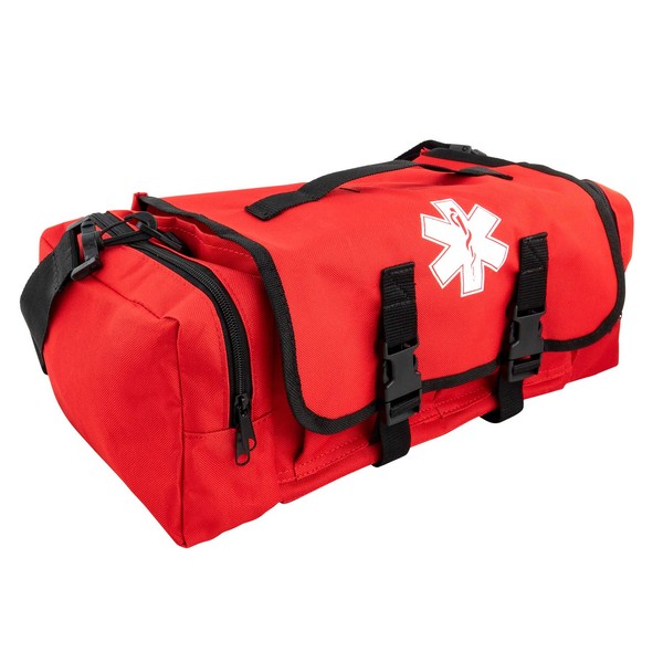 LINE2design First Aid Medical Bag - EMS EMT Paramedic Economical Tactical First Responder Trauma Bag Empty - Portable Outdoor Travel Jump Rescue Bags – Red