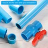 PATIKIL 32mm Inner Diameter Ball Valves 2pcs PVC Socket Shut-off