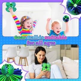 Gear Ball Fidget, 3D Printed Gearsphere Ball Steampunk Whirling Wonder Fidget Gear Ball Puzzle Cube Fidget Toy For Adults & Kids for Stress and Anxiety Relief (Green)