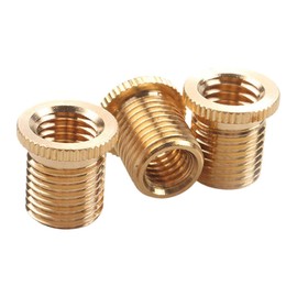 3PCS Universal Shift Knob Thread Adapters, M8 X 1.25, M10 X 1.25, M10 X 1.5 Brass Gear Stick Knob Screw Retainer, Automatic Manual Car Gear Shifter Head Adapter
