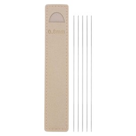 HARFINGTON 5Pcs Extra Fine Knitting Needles 0.8mm/0.03" Dia 14cm/ 5.5" Length Mini Double Pointed Stainless Steel Short Pin Needle for Sweater Clothing Sock
