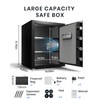 Safe Box, Home Safe with Key & Fireproof Waterproof Bag,