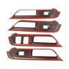 Fewshaw Carbon Fiber Style Interior Window Switch Cover Trims Accessoriess