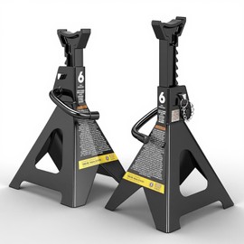 Big RED Jack Stands 6 Ton with Double Locking, 14.2-23.8 inch Adjustable Height for Lifting Cars, SUV, Van, 12000 lb Capacity, 1 Pair