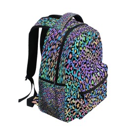 Kcldeci Blue Purple Leopard Backpack for Boys and Girls, Cheetah Print Kids Backpack Elementary School Bags Preschool Toddler Kindergarten Bookbag
