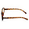 V.W.E. Women Rectangular Rhinestones Reading Glasses - Fashion Leopard Clear