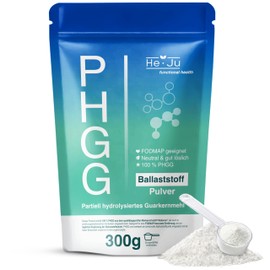 He-Ju PHGG Fibre Powder (Fibalance®) 300 g, FODMAP Fibre 60 Servings, 100% PHGG Powder with 1 g Dosing Spoon, Neutral & Well Soluble, Laboratory Tested