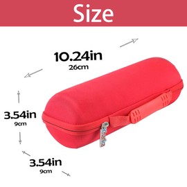 khanka Hard Travel Case Replacement for JBL Flip 7/5/6 Waterproof Portable Bluetooth Speaker (Red)
