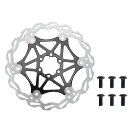 BULLSPANN 1 Set Bicycle Disc Brake Rotor, 180mm Bicycle Brake Disc Rotor, 6 Volt, Bicycle Flow Disc Brake Rotor for Mountain Road E-Bike, Black