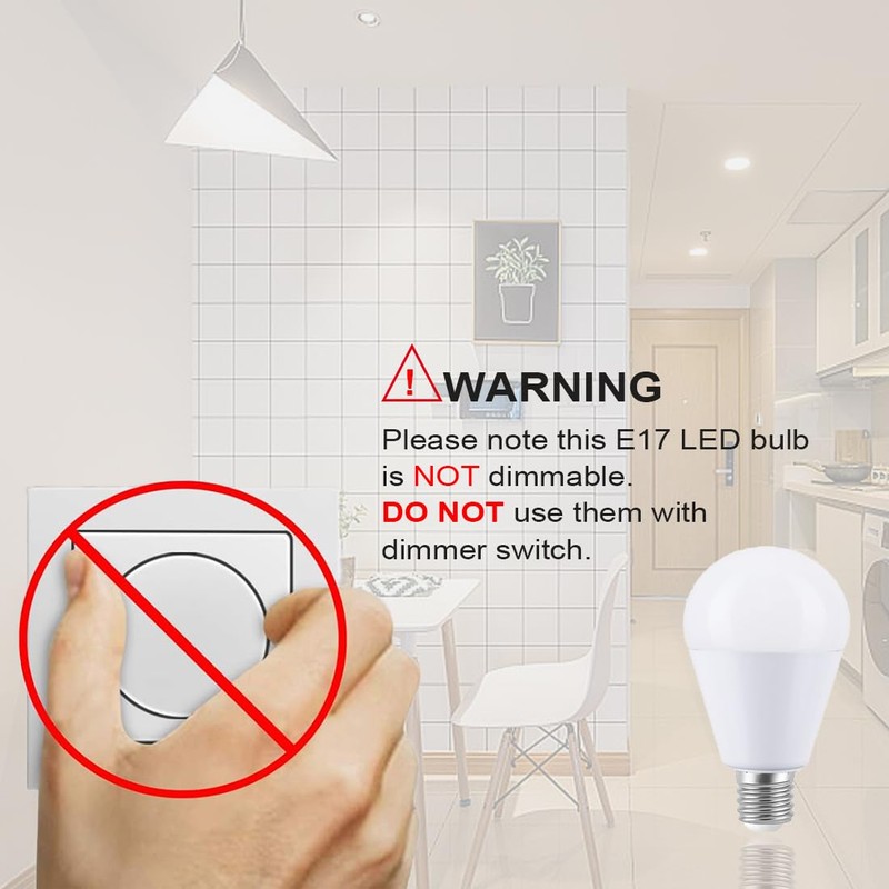 VYAOMLI E17 LED Light Bulbs 6W Equivalent to Halogen Bulb