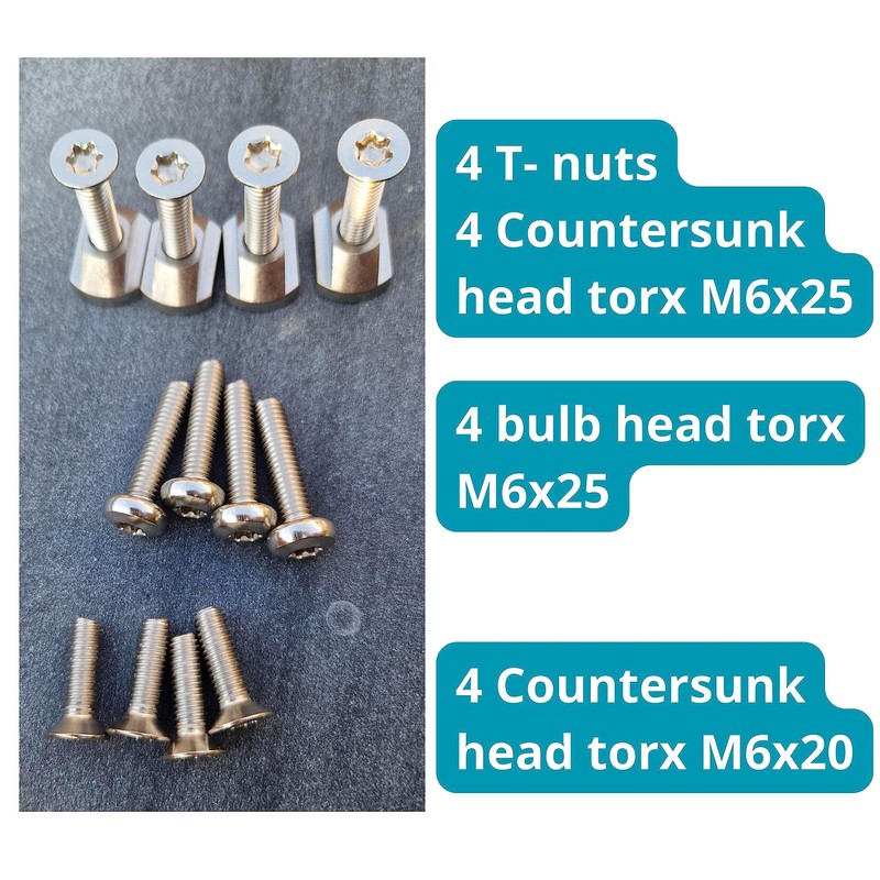 Enhanc3d Designs - Nuts and Torx Screws for Wingfoil, Hydrofoil,