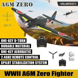 VOLANTEX US VOLANTEX 2.4G 4CH WWII A6M Zero Fighter RC Plane Remote Control Aerobatic RTF