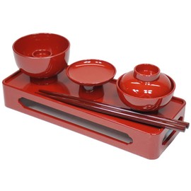 San Meni Short Buddhist Zen Buddhist Set, Total Vermilion, 6.5 inches (6.5 cm), Buddhist Altar