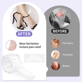 Blister Prevention, Blister Pads for Feet, Fingers, Toes, Heel Pads for Shoes, Heel Protectors Blister Bandages for feet,Waterproof,Invisible(1 Roll 30 Stickers)