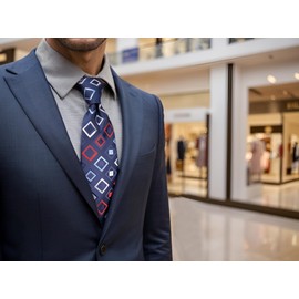 [S&W SHLAX&WING] Men's Necktie, Suit, Jacket, Classic, 57.9 inches (147 cm), Blue, Green, Red, Paisley, B33-S