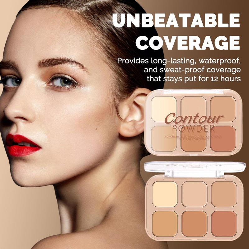Holzsammlung 6 Colours Concealer Concealer Camouflage Palette with 11 Pieces