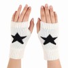 yolrdiw Women's Therian Star Fingerless Gloves Wrist Length Knitted Mitten