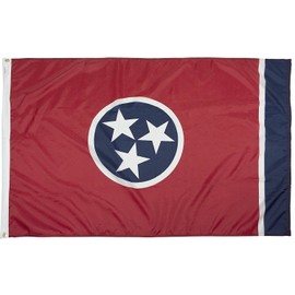 FlagSource Tennessee Nylon State Flag, Made in the USA, 3x5'