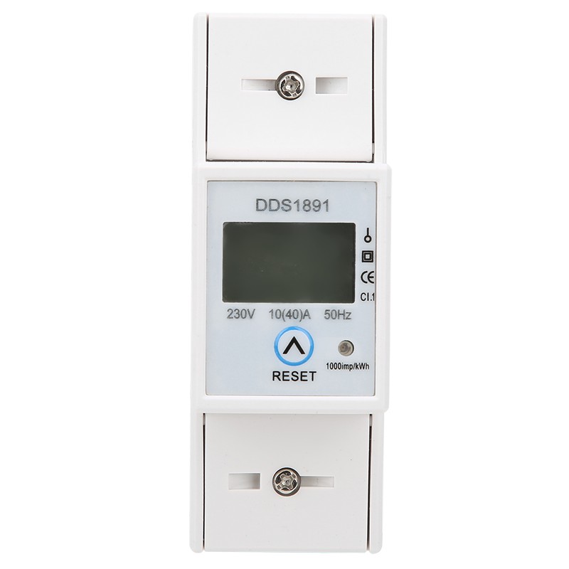 Single Phase Din Rail Energy Meter Electricity Power 50Hz LCD