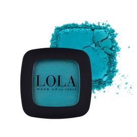 Lola Make Up by Perse Mono Eyeshadow with Natural Ingredients Vegan and Cruelty-Free Eye Makeup Palette High Coverage Satin Eye Shadow for Women, Turquoise (005)