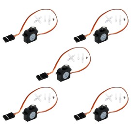 DIYmall 5PCS DM-S0020 Ultra-Micro 2.1g Digital Servo with JR Connector 5V Coreless Motor 180 Degree Mini Servo for Remote Control Aircraft Model