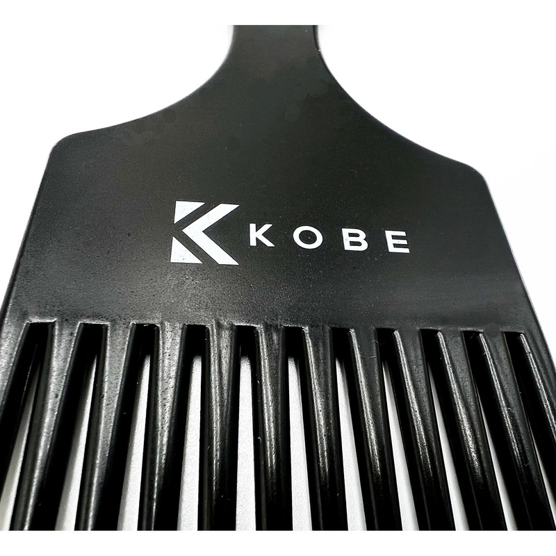 Kobe Professional Afro Comb - Durable Black Fully Plastic Parting