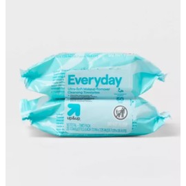 Up&up Everyday Ultra-Soft Makeup Remover Cleansing Towelettes, 50 Count Two-Pack, 25 Wipes Each Pack