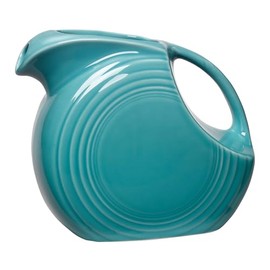 Fiesta® Large Disk Pitcher 67.25 oz – Durable Ceramic, Lead-Safe, Dishwasher/Microwave/Oven Safe – Made in USA - Turquoise