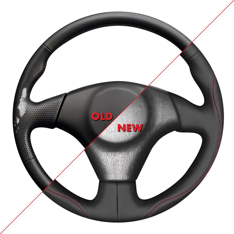 MEWANT Hand Stitch Steering Wheel Cover for Toyota RAV4 1998-2003