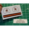 Prototype *WHITE ELF* Browns DIECUT Football Gumball Helmets *DECAL SHEET