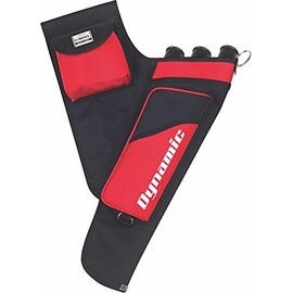 Cartel New Archery Quiver Lite Deluxe Right Handed with 3 Arrow Tubes (red)