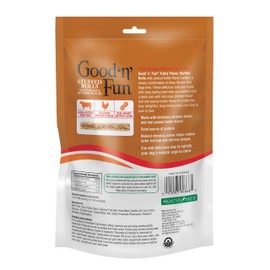 Good ‘n’ Fun Triple Flavor Stuffed Rolls with Peanut Butter Flavor, 8 Ounce, Treat Your Dog to Long-Lasting Rawhide Chews