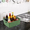 Rinboat Medium Plastic Baskets for Organizing, Plastic Woven Storage Basket,