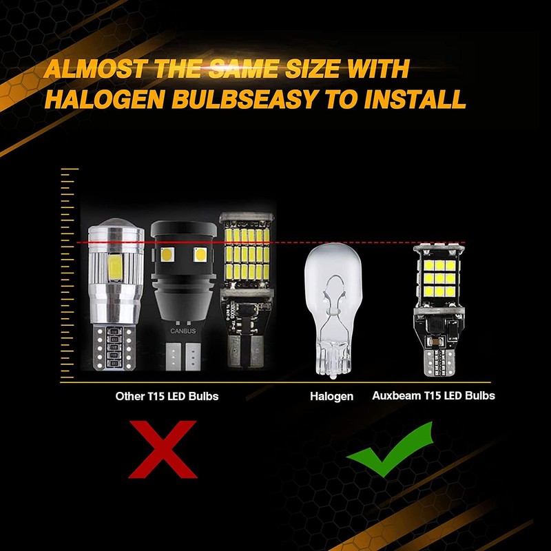 Auxbeam 912 921 LED Backup Light Bulbs, Canbus Error Free
