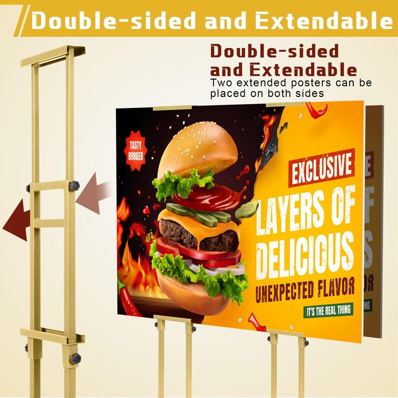 Thyle Heavy Duty Poster Stand Height up to 75" Welcome