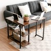 SPSUPE Sofa Side Table, 360°Free Rotating Mobile End Table, Movable