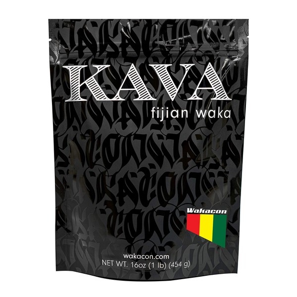 Wakacon Kava Waka Powder – Authentic, Noble Kava Root Powder from Fiji – Premium, Responsibly Sourced, 16 Oz