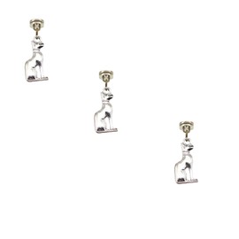 Silver Hinge Head Home Decoration Dog,Magnetic Hinge Dropper Hanging,Magnetic Hinge Head Toppers,Door Hinge Pin Topper (Silver)