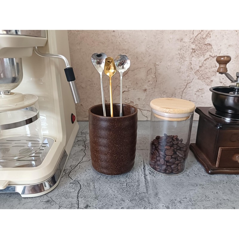 Stoneware Coffee Spoon Holder for Coffee Bar Accessories, Tea Spoon